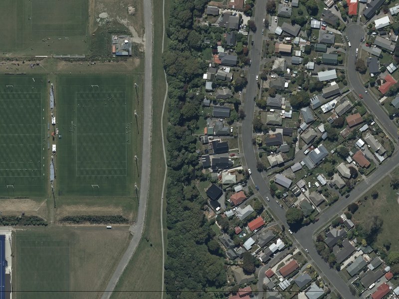 aerial view of Nga Puna Wai and the ground around it