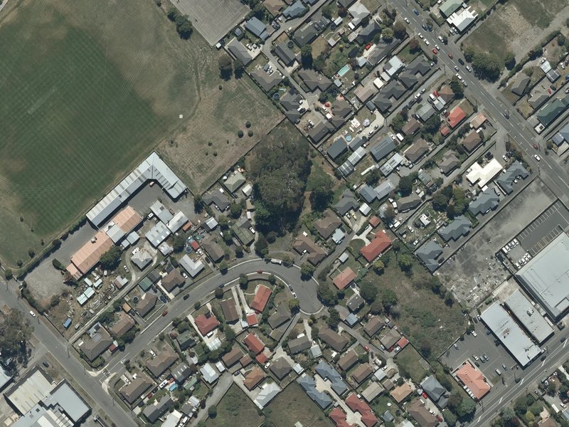 aerial view of Mchaffies Reserve and the ground around it