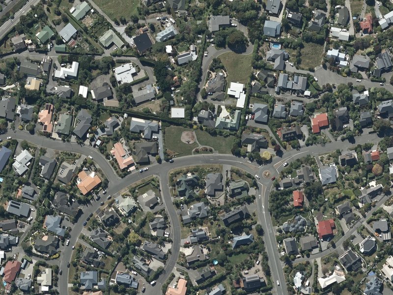 aerial view of Highcrest Reserve and the ground around it