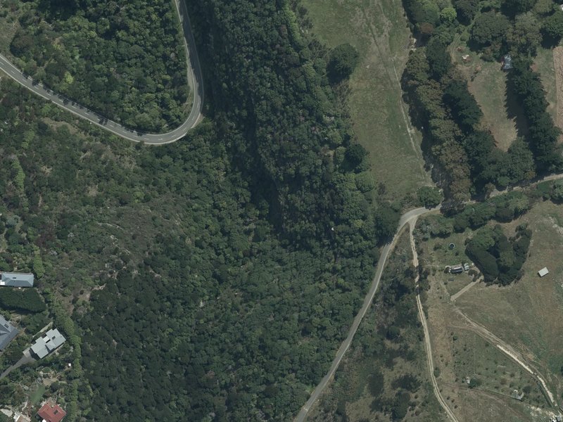 aerial view of Church Bay Crag and the ground around it