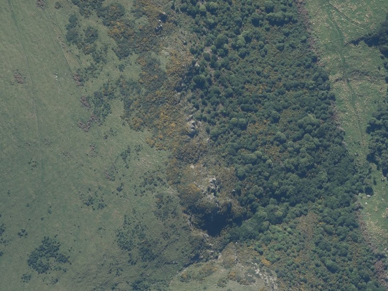 aerial view of Dawn Wall and the ground around it