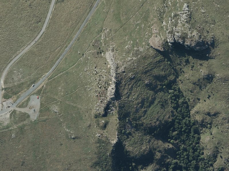 aerial view of Te Ahi-a-Tamatea and the ground around it