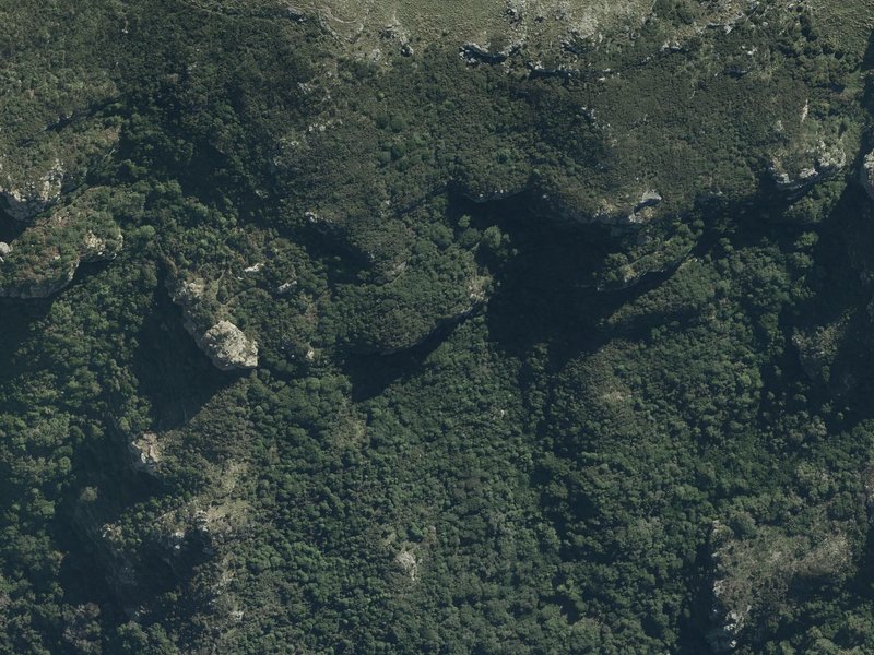 aerial view of Ugly Sister and the ground around it