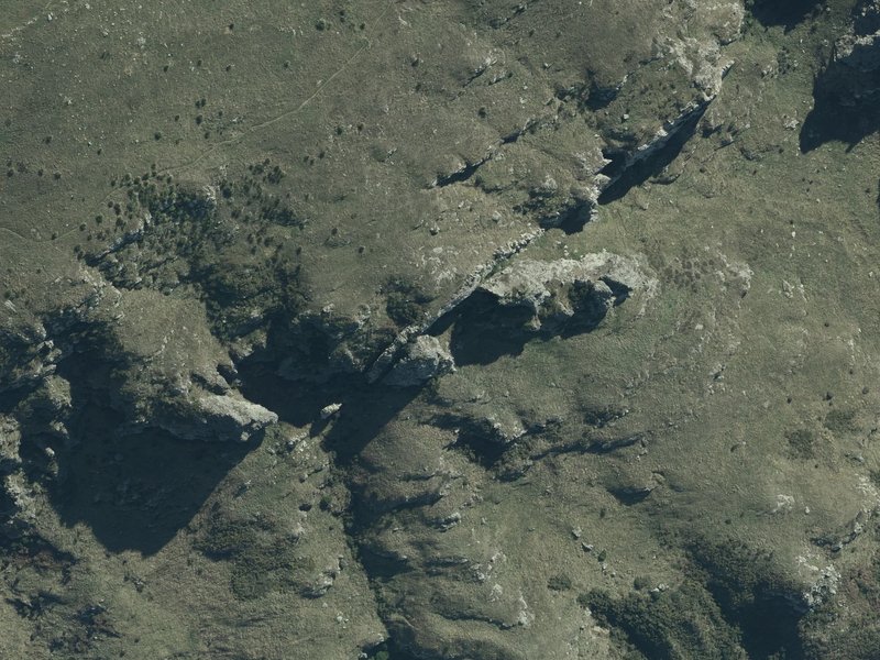 aerial view of Wobbly Wall and the ground around it
