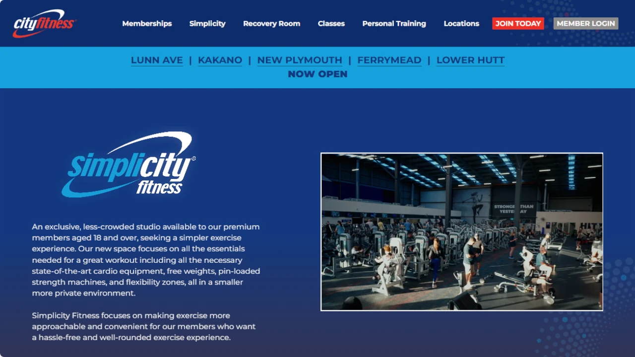 Simplicity Fitness: image from its own website
