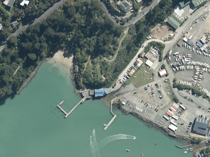 aerial view of Erskine Point Battery (Historic) and the ground around it