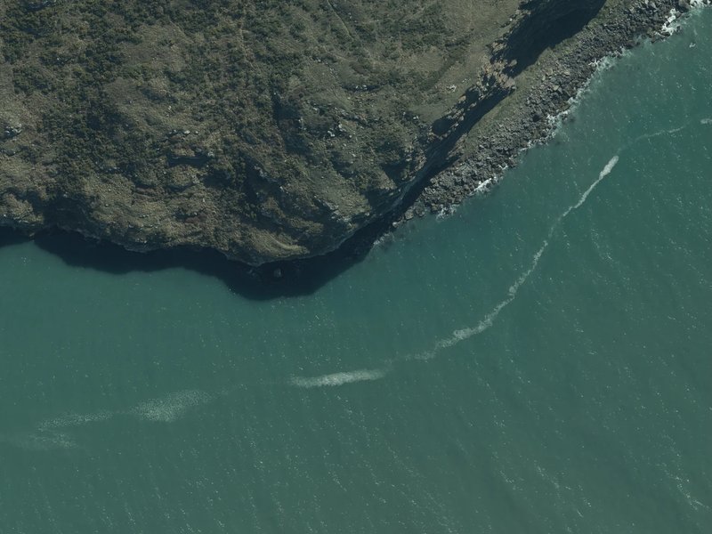 aerial view of jetty and the ground around it