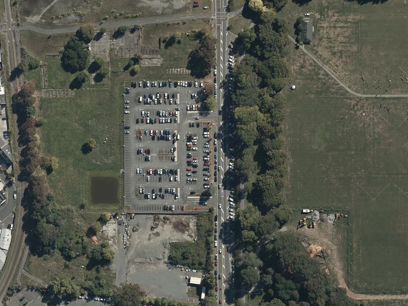 aerial view of The Old Stock Yards and the ground around it