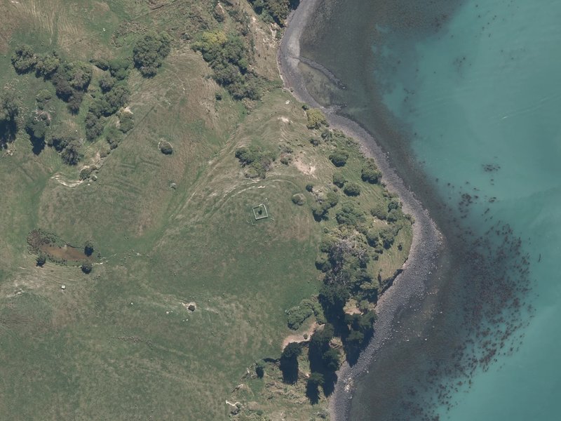 aerial view of Ōpukutahi and the ground around it