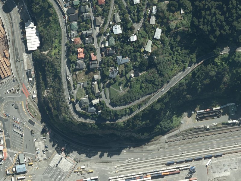 aerial view of Site of the Signalman's Hut and the ground around it