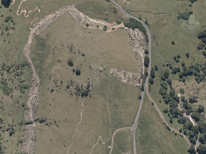 aerial view of Aylmers Hill and the ground around it