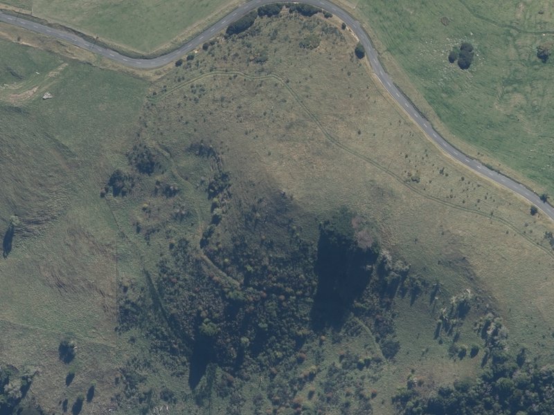 aerial view of Benoit and the ground around it
