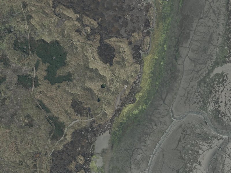 aerial view of Brooklands Lagoon and the ground around it