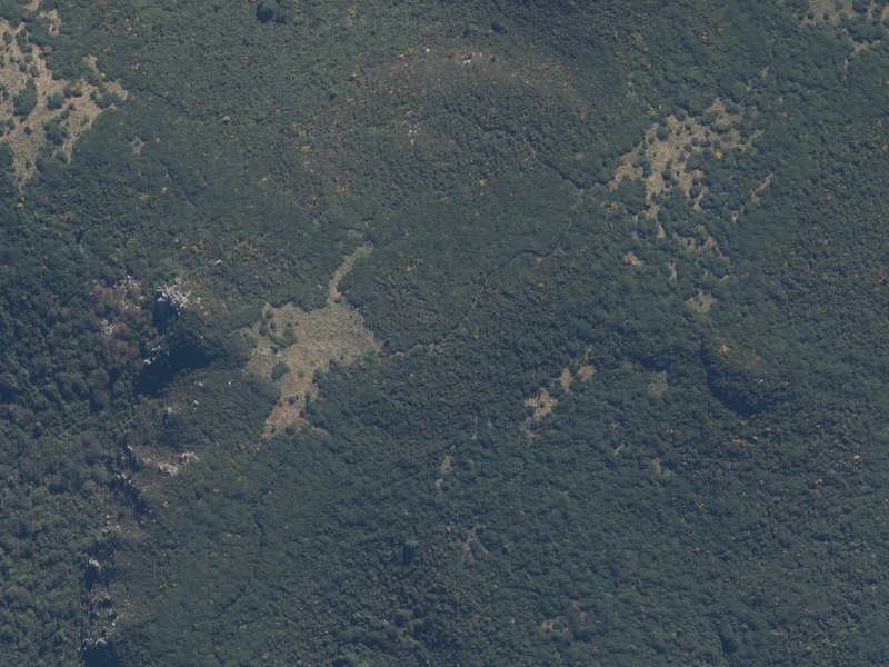 aerial view of Coppertop and the ground around it
