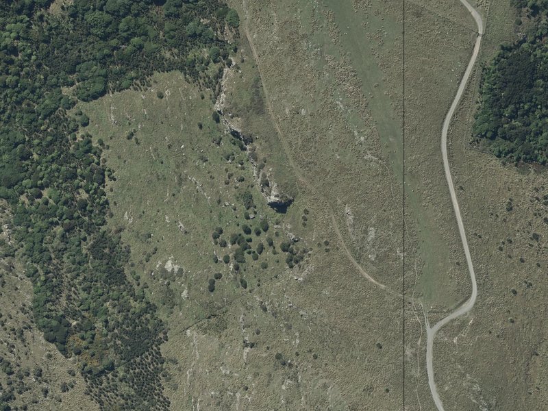 aerial view of Hidden Valley lookout and the ground around it