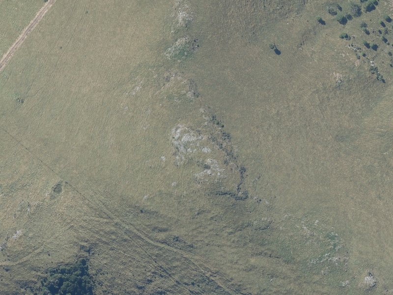 aerial view of High Bare Peak and the ground around it