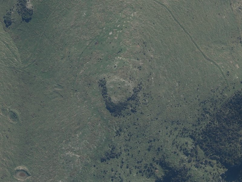 aerial view of Holmes and the ground around it