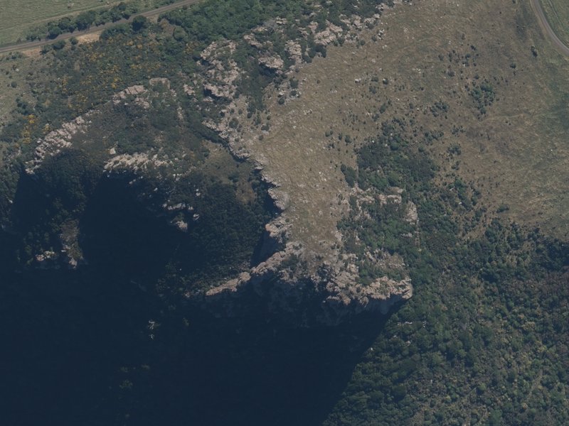 aerial view of Kellers Peak and the ground around it