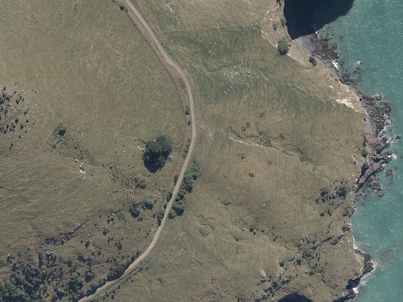 aerial view of Le bons bay lookout and the ground around it