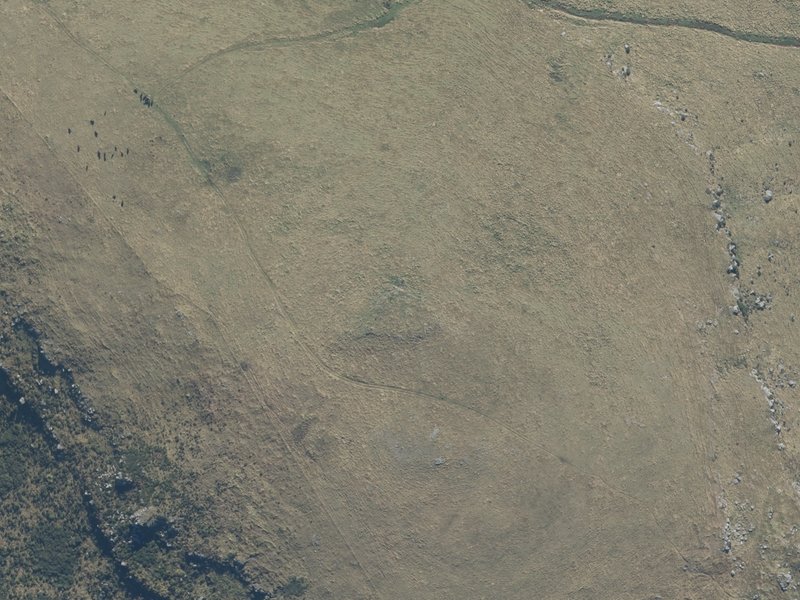 aerial view of Little Mount Herbert and the ground around it