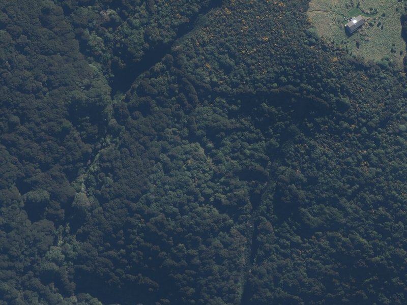 aerial view of Look Out and the ground around it