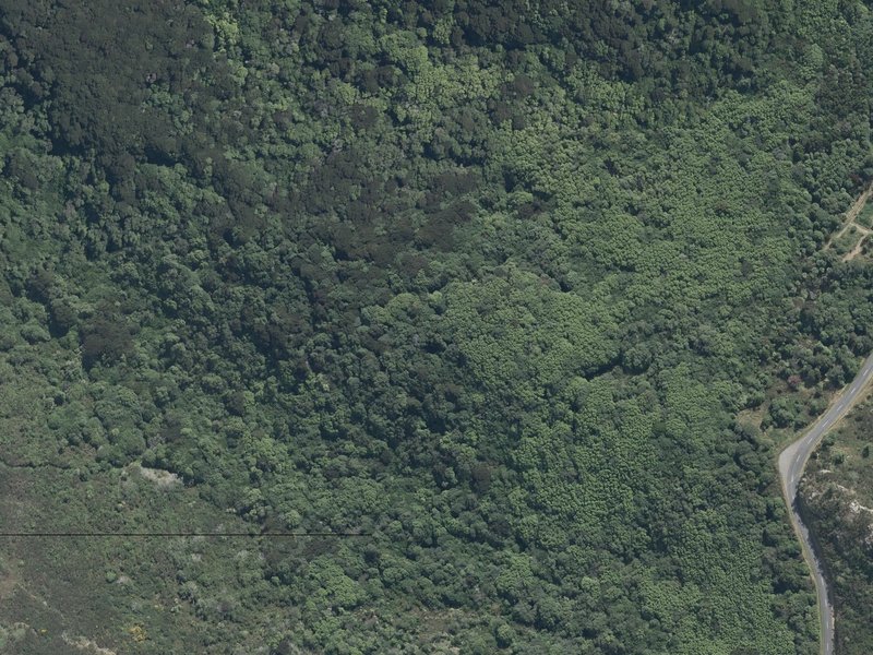 aerial view of Lookout Rock and the ground around it