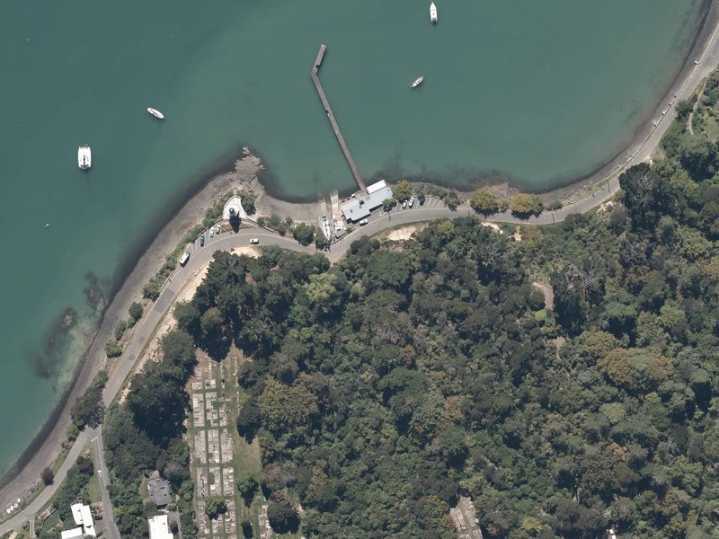 aerial view of Lovers lookout and the ground around it