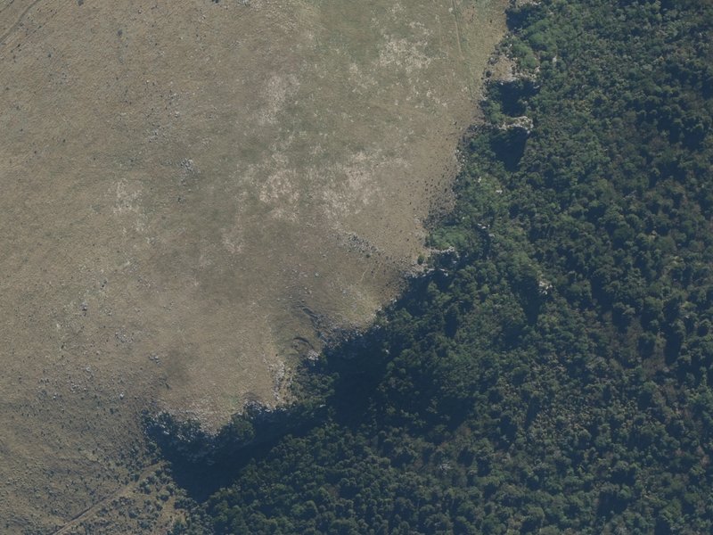 aerial view of Mount Fitzgerald and the ground around it