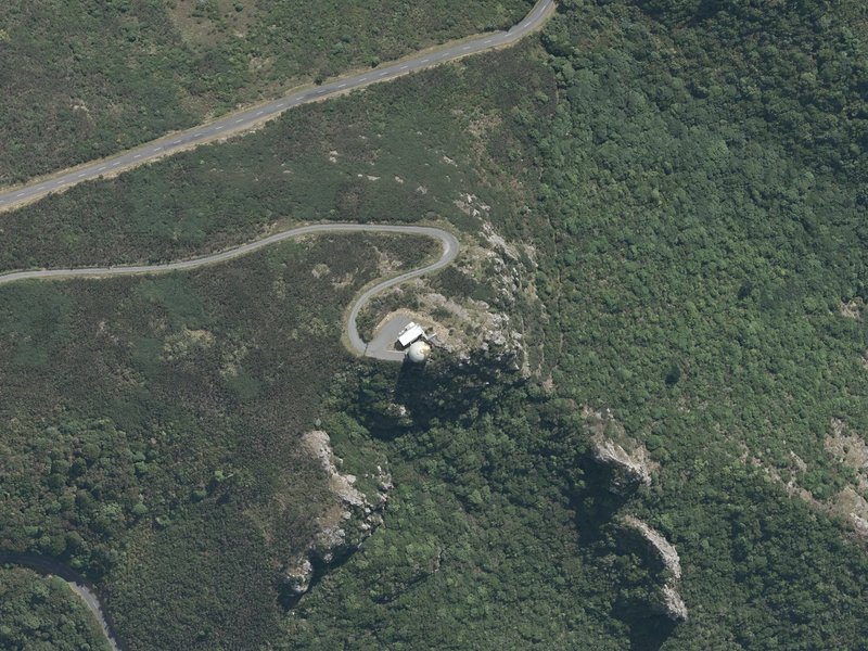 aerial view of Ōrongomai / Cass Peak and the ground around it
