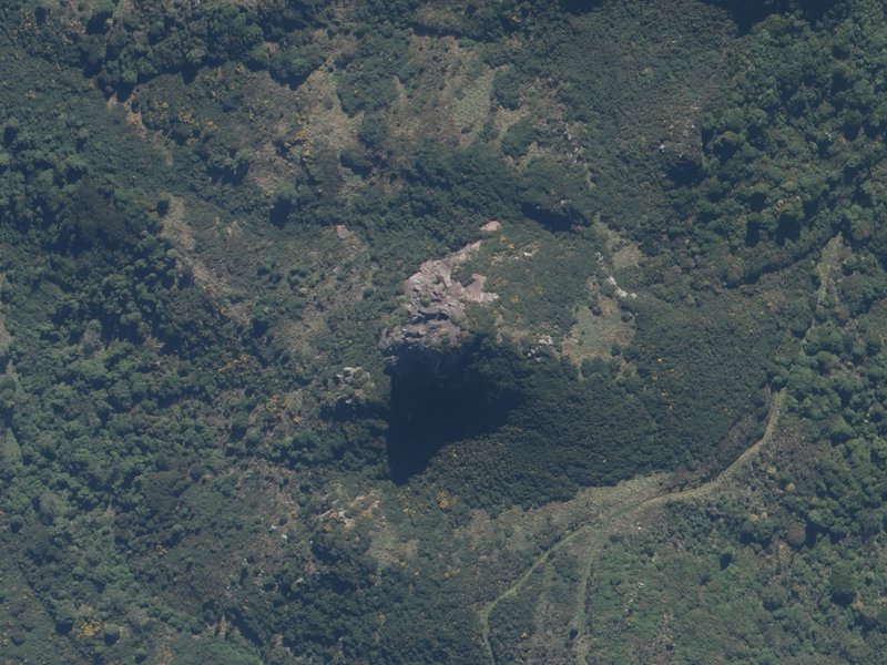 aerial view of Parikura and the ground around it