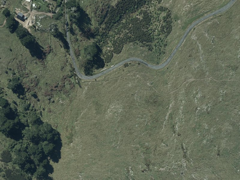 aerial view of Port hills and the ground around it