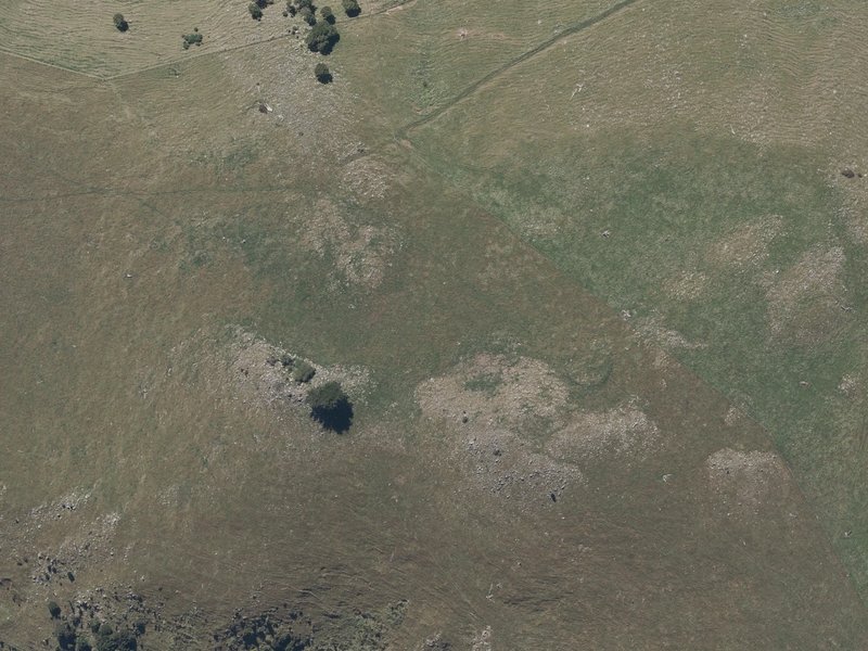 aerial view of Rocky Peak and the ground around it