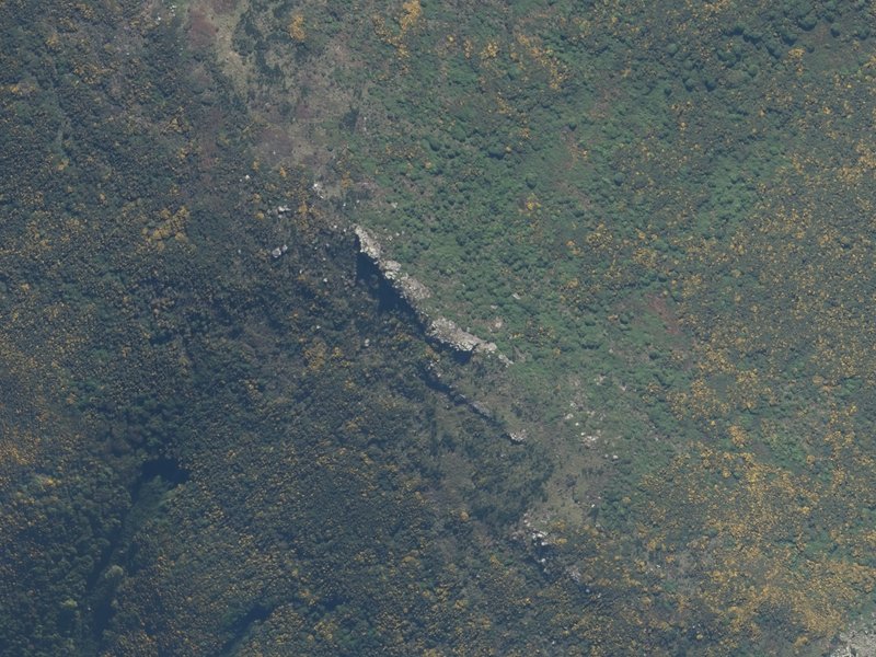 aerial view of The Stones and the ground around it
