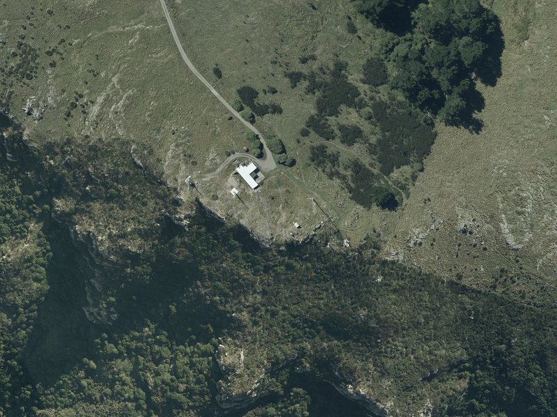 aerial view of Tauhinukorokio / Mount Pleasant and the ground around it