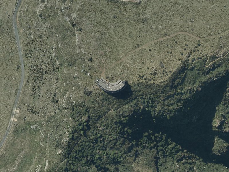 aerial view of Upper Gondola Station and the ground around it