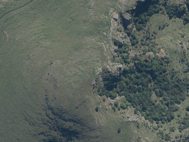 aerial view of Wild Cattle Hill and the ground around it