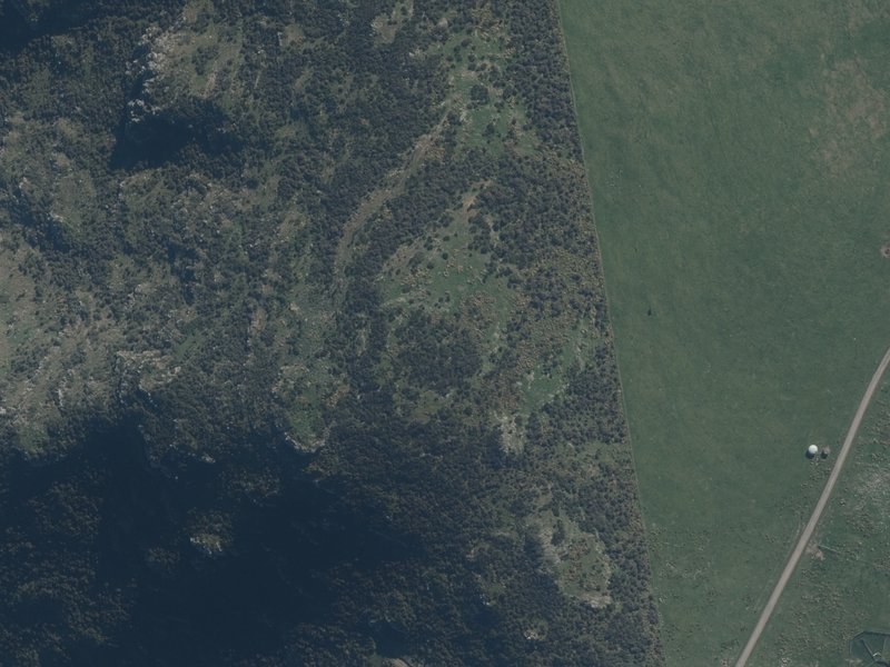 aerial view of Zig Zag and the ground around it