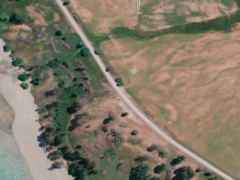 aerial view of Alps2ocean Cycle Trail and the ground around it