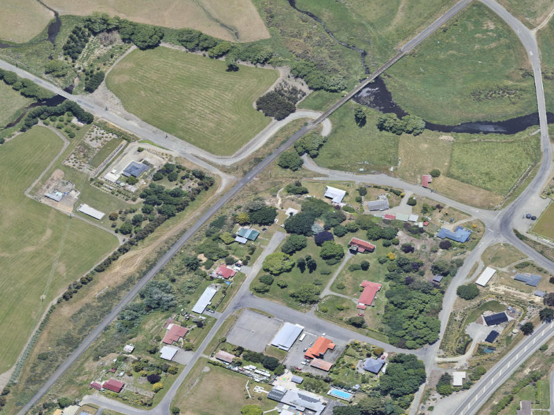 aerial view of Maheno Walkway and the ground around it