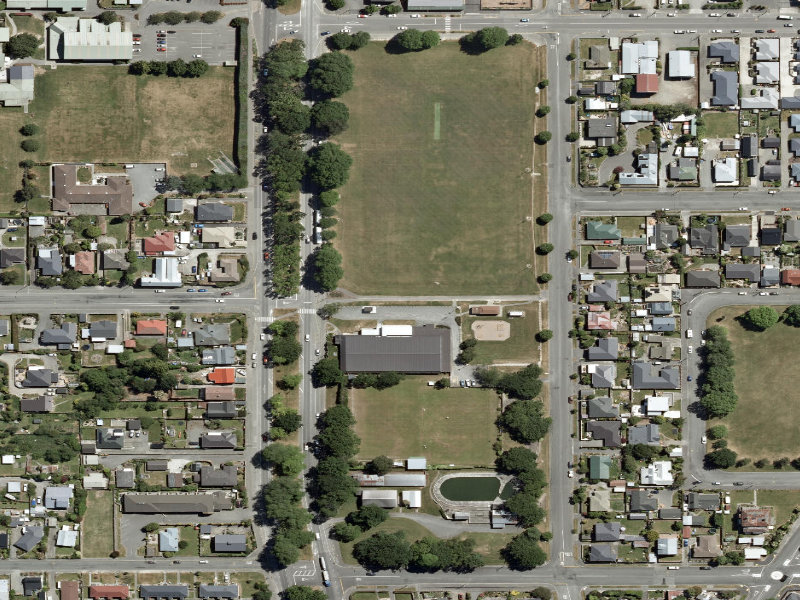 aerial view of Anzac Square and the ground around it