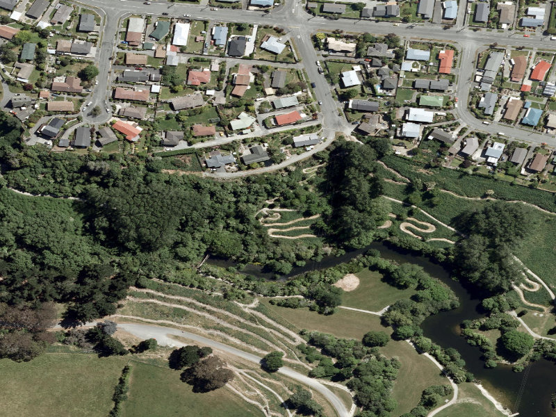 aerial view of Centennial Park Tracks and the ground around it