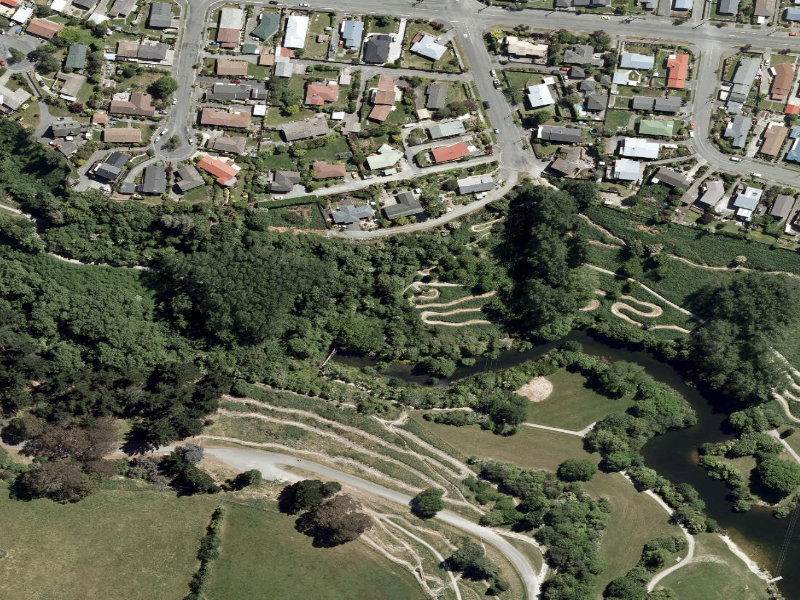 aerial view of Centennial Park Tracks and the ground around it
