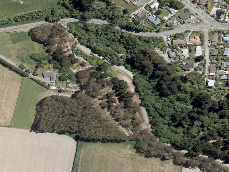 aerial view of Link Track and the ground around it