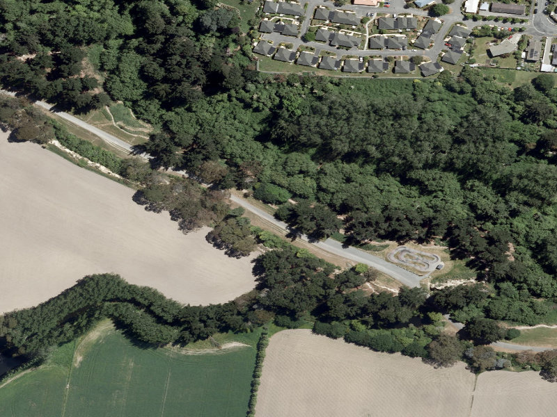 aerial view of Centennial Park Tracks and the ground around it
