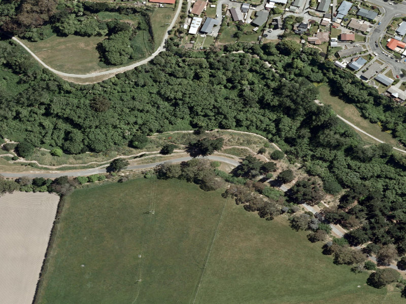 aerial view of Centennial Park Tracks and the ground around it