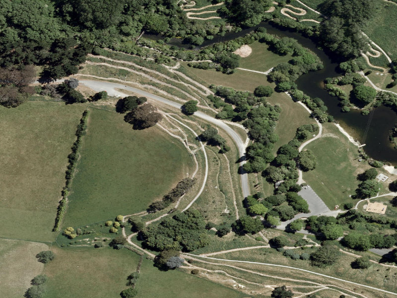 aerial view of Centennial Park Tracks and the ground around it