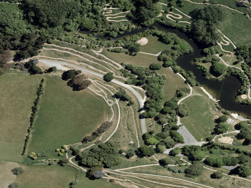 aerial view of Centennial Park Tracks and the ground around it