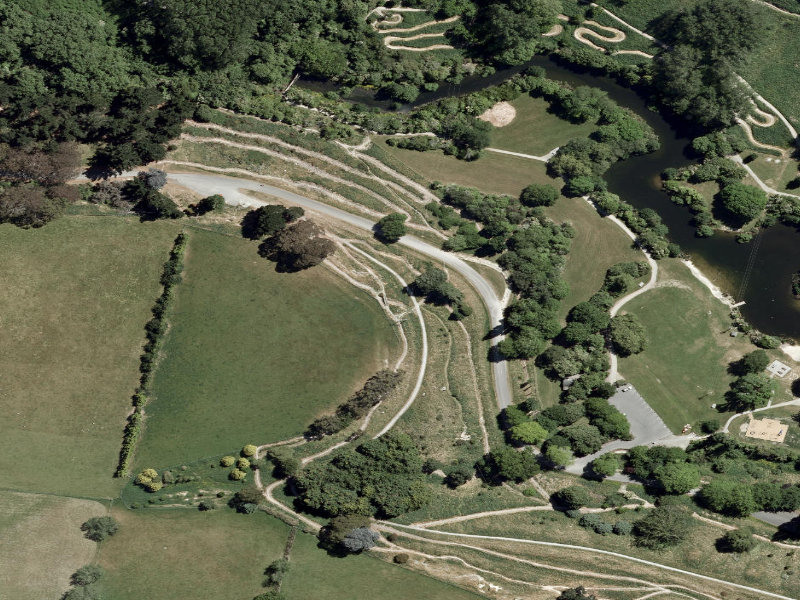 aerial view of Centennial Park Tracks and the ground around it