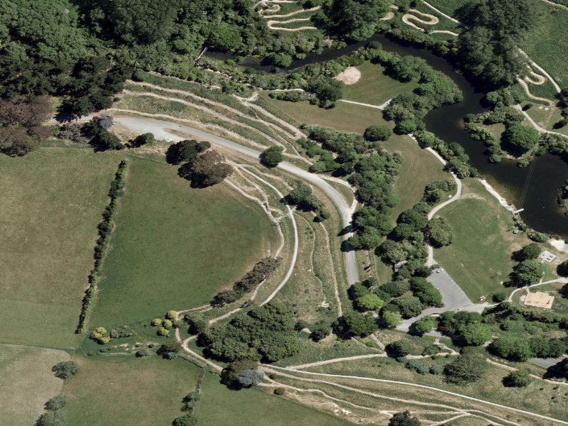 aerial view of Centennial Park Tracks and the ground around it