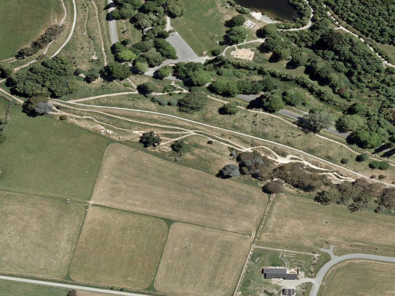 aerial view of Centennial Park Tracks and the ground around it